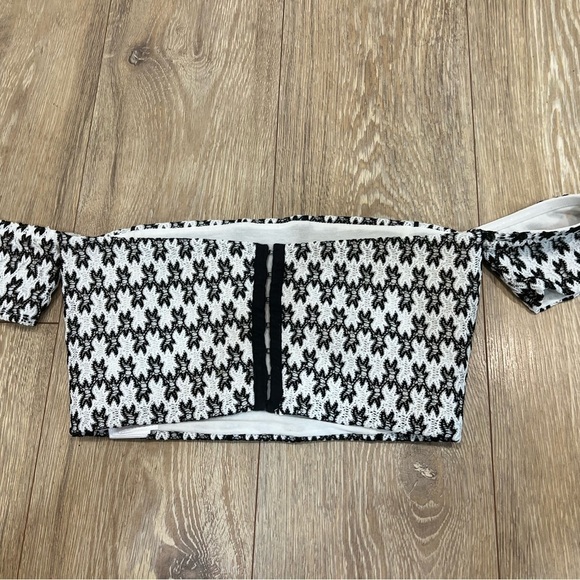 MAJE white and black cropped corset top - Picture 4 of 13